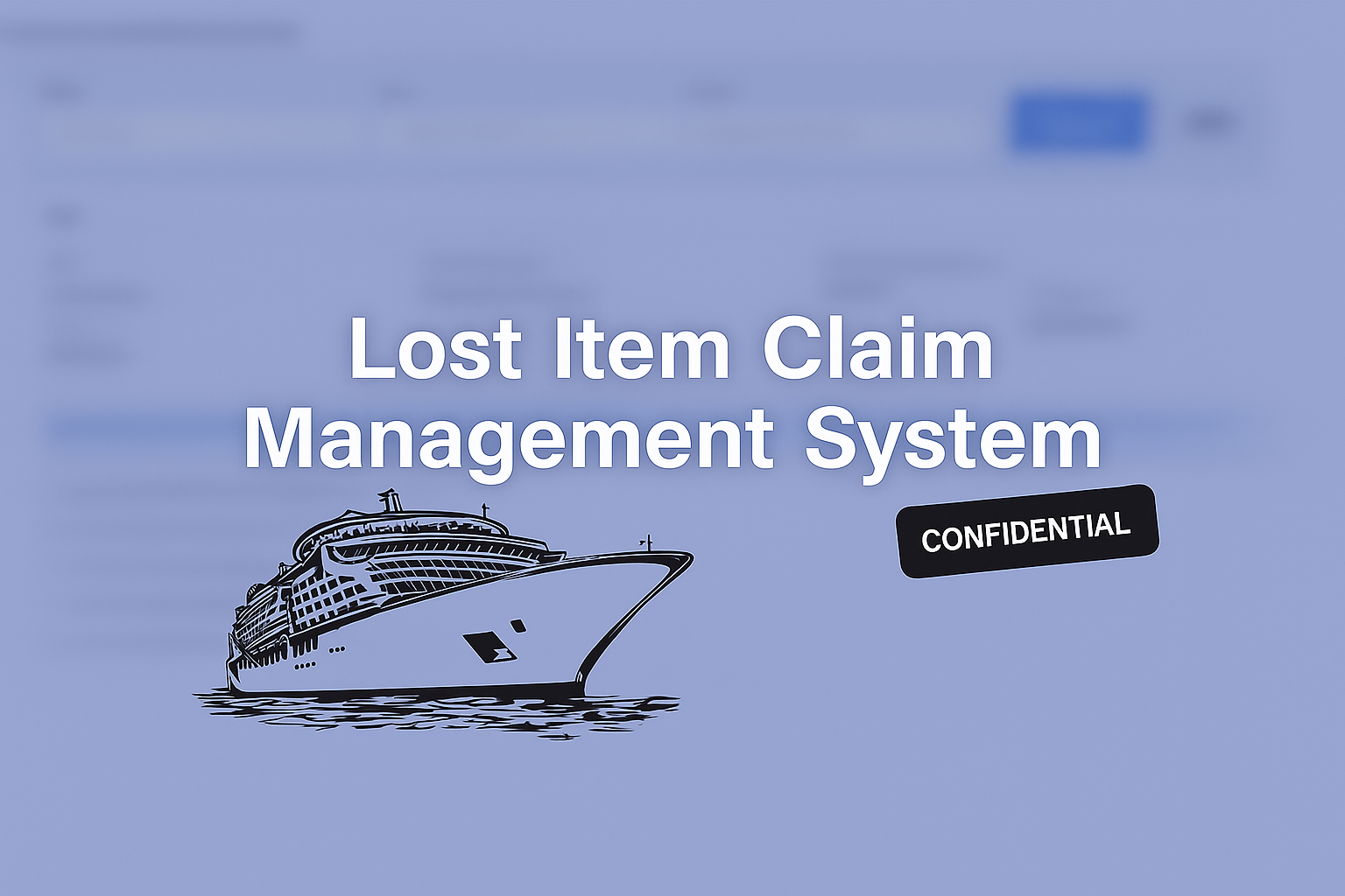 Cruise Line Lost & Found Claim Management System